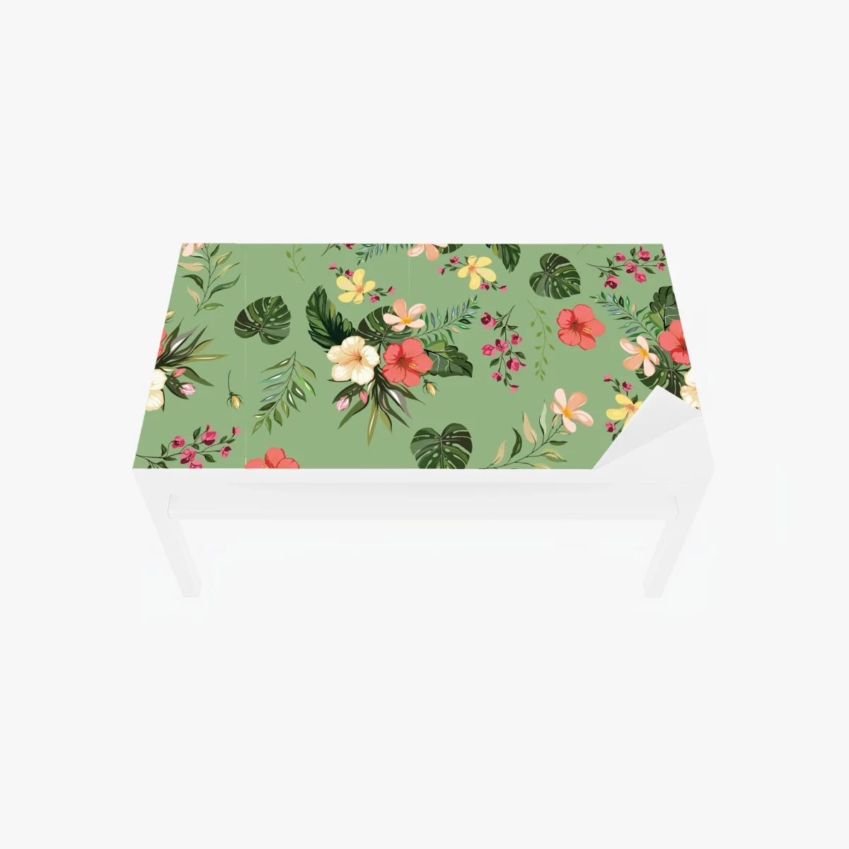Tischaufkleber und Schreibtischaufkleber grünes tropisches hibiskusmuster – Wallnifity® Tischaufkleber und Schreibtischaufkleber grünes tropisches hibiskusmuster – Wallnifity®