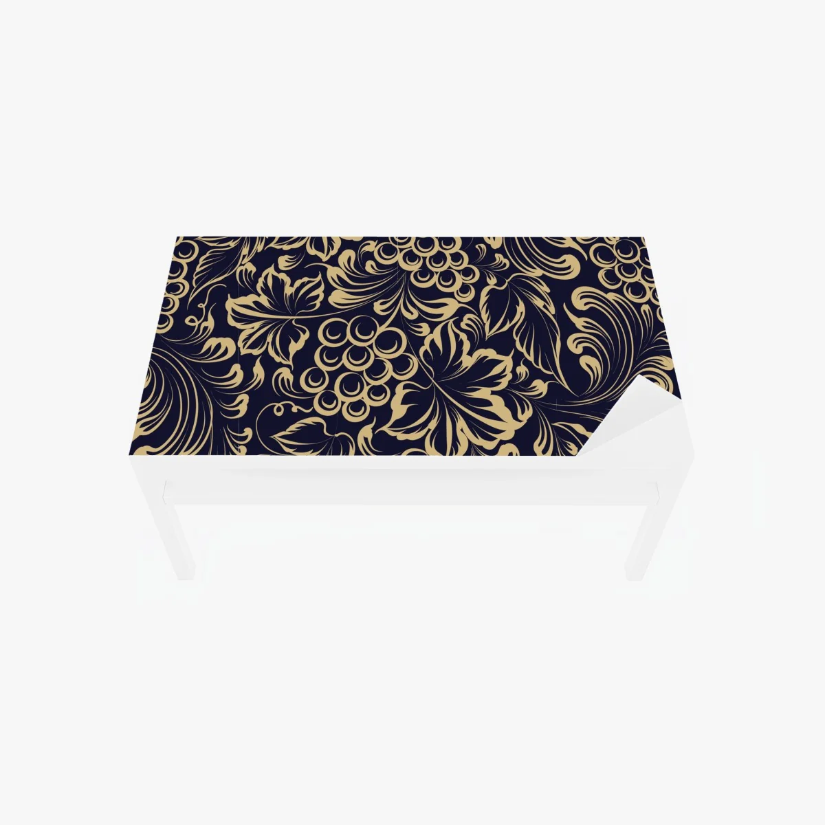 Tischaufkleber und Schreibtischaufkleber elegantes barockes weintraubenmuster in gold – Wallnifity® Tischaufkleber und Schreibtischaufkleber elegantes barockes weintraubenmuster in gold – Wallnifity®