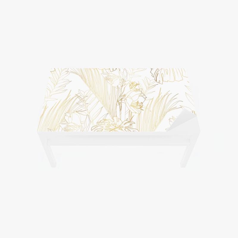 Tischaufkleber und Schreibtischaufkleber feines blattadern-muster in grautönen – Wallnifity®