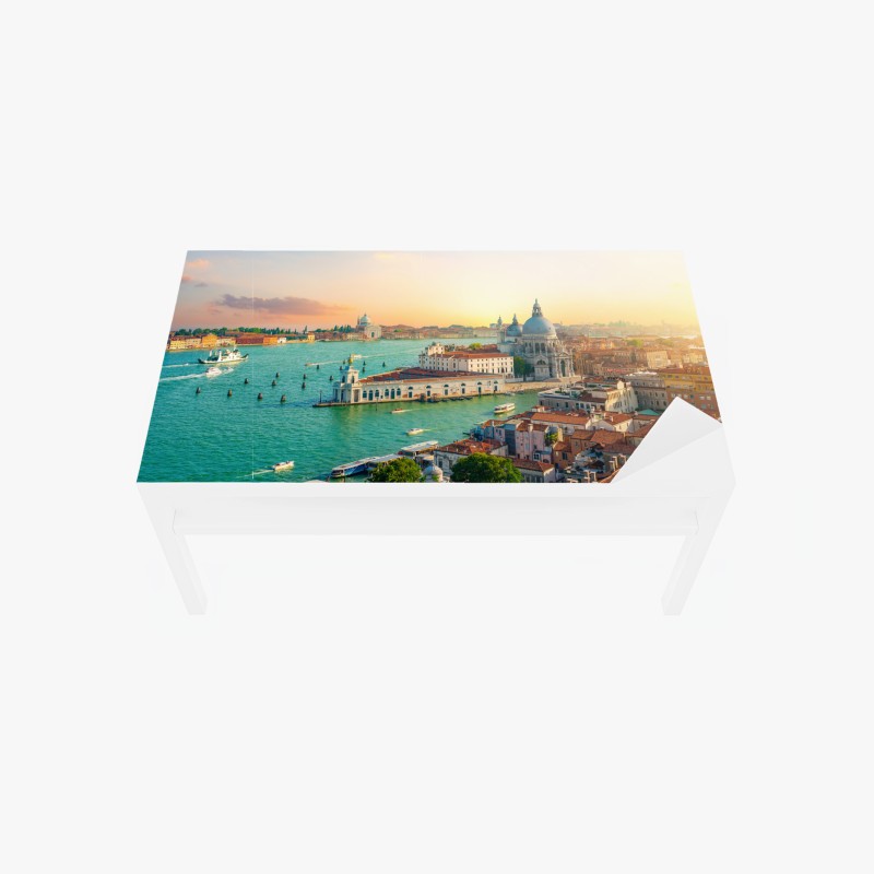 Tischaufkleber und Schreibtischaufkleber tropische türkisfarbene bucht panorama – Wallnifity®