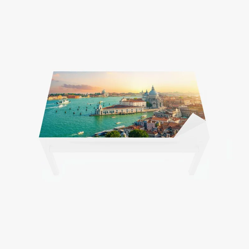 Tischaufkleber und Schreibtischaufkleber luxuriöses goldenes abstraktes wellenmuster – Wallnifity®