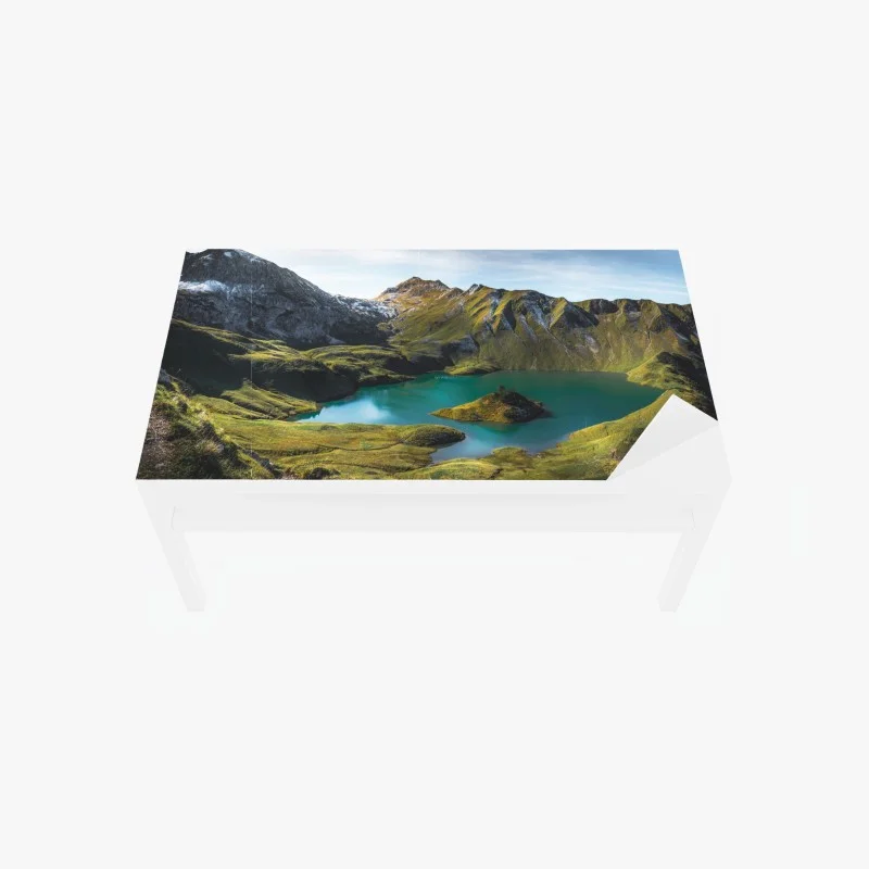 Tischaufkleber und Schreibtischaufkleber türkises seeidyll am Schrecksee, Bayern