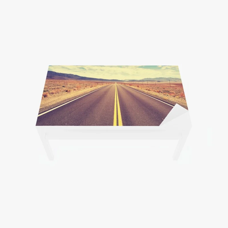 Tischaufkleber und Schreibtischaufkleber vintage wüstenstraße, Death Valley