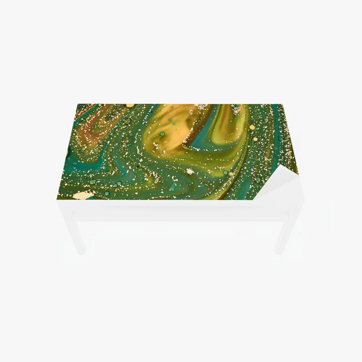 Tischaufkleber und Schreibtischaufkleber grün-goldene flüssige marmorierte kunst – Wallnifity® Tischaufkleber und Schreibtischaufkleber grün-goldene flüssige marmorierte kunst – Wallnifity®