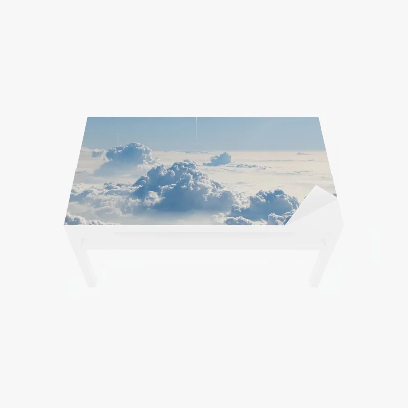 Tischaufkleber und Schreibtischaufkleber luftige wolkenlandschaft im soften blau