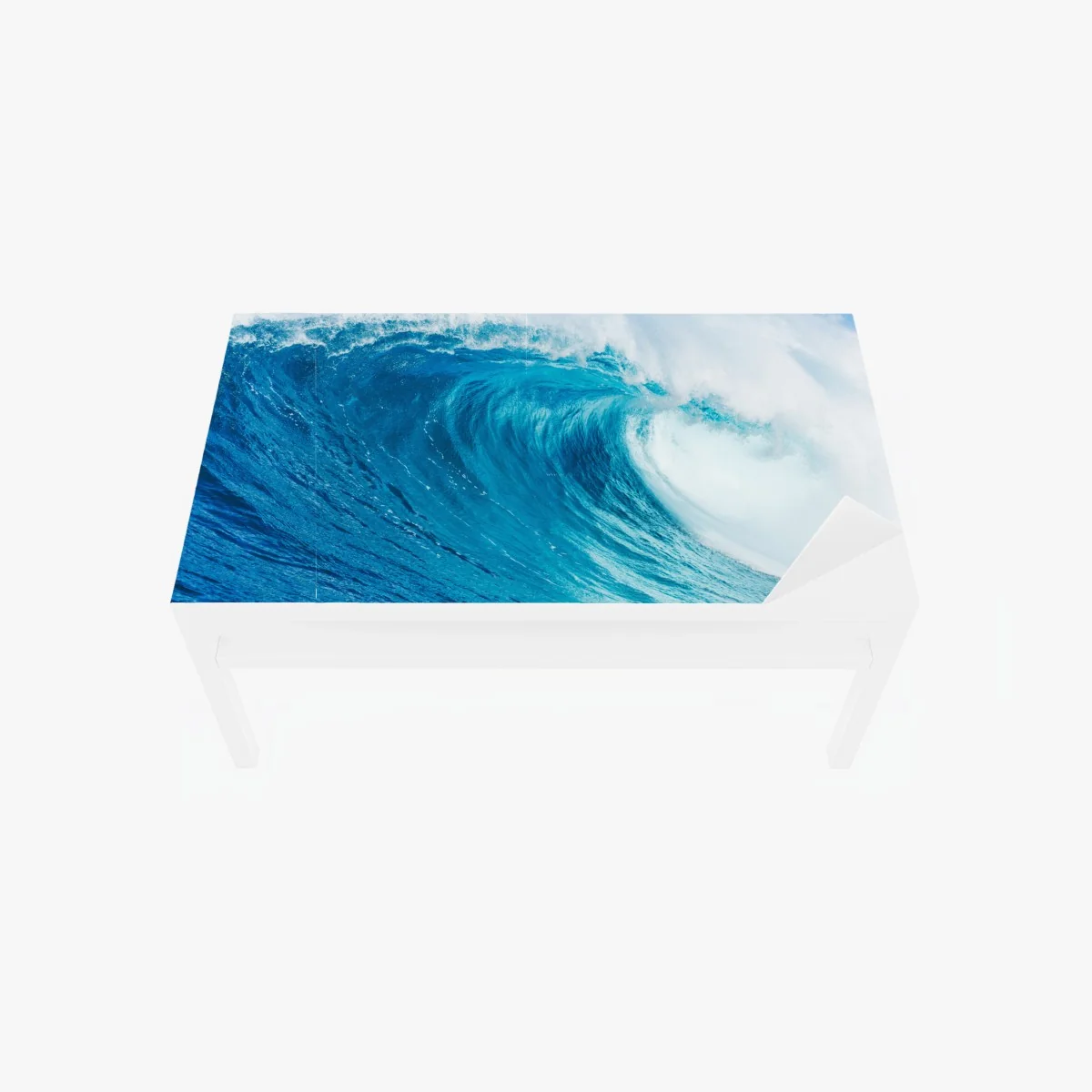 Tischaufkleber und Schreibtischaufkleber majestätische blaue ozeanwelle – Wallnifity® Tischaufkleber und Schreibtischaufkleber majestätische blaue ozeanwelle – Wallnifity®