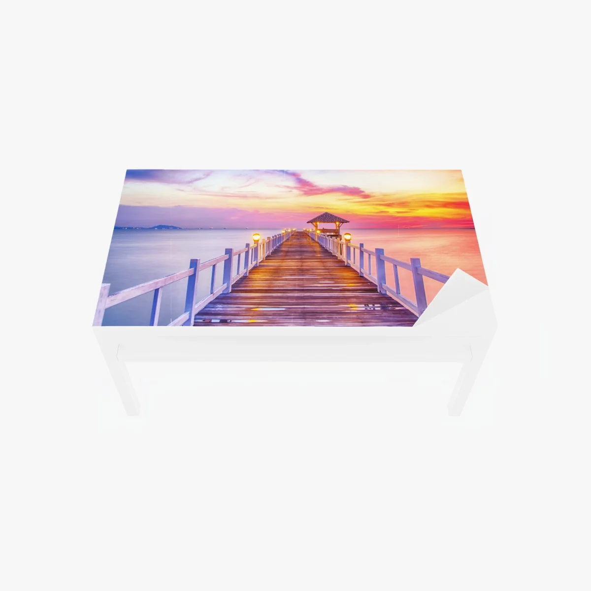 Tischaufkleber und Schreibtischaufkleber sonnenuntergang am steg zum ruhigen horizont – Wallnifity® Tischaufkleber und Schreibtischaufkleber sonnenuntergang am steg zum ruhigen horizont – Wallnifity®
