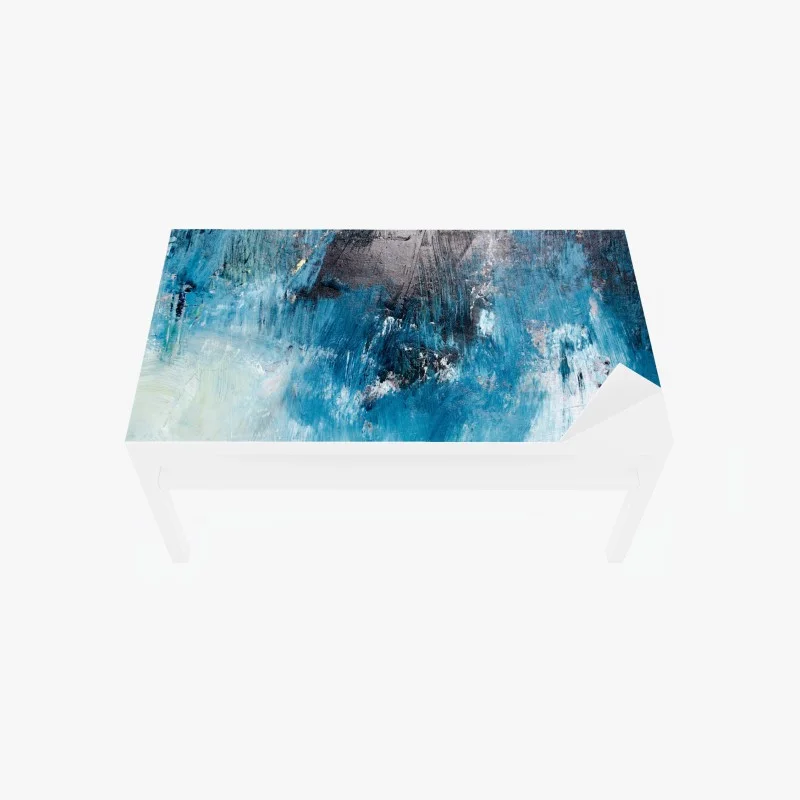 Tischaufkleber und Schreibtischaufkleber tiefblaue abstrakte struktur