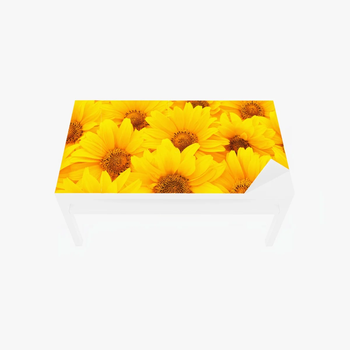 Tischaufkleber und Schreibtischaufkleber leuchtende gelbe sonnenblumen in nahaufnahme – Wallnifity® Tischaufkleber und Schreibtischaufkleber leuchtende gelbe sonnenblumen in nahaufnahme – Wallnifity®