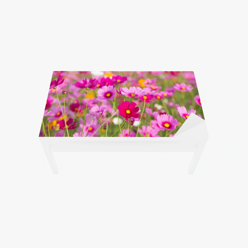 Tischaufkleber und Schreibtischaufkleber klassisches blaues toile blumenmuster – Wallnifity®