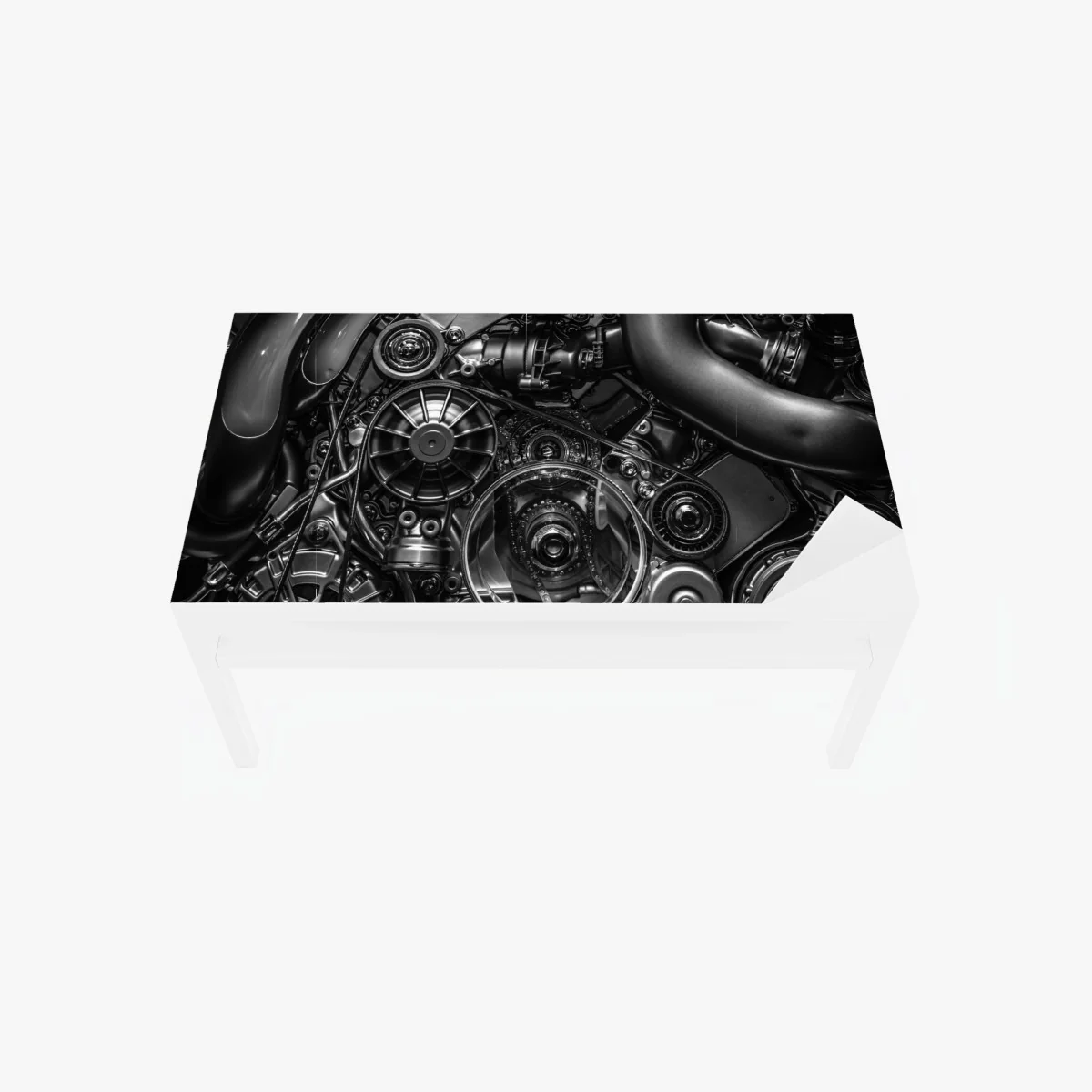 Tischaufkleber und Schreibtischaufkleber präzise motor-nahaufnahme im industrial-stil – Wallnifity® Tischaufkleber und Schreibtischaufkleber präzise motor-nahaufnahme im industrial-stil – Wallnifity®