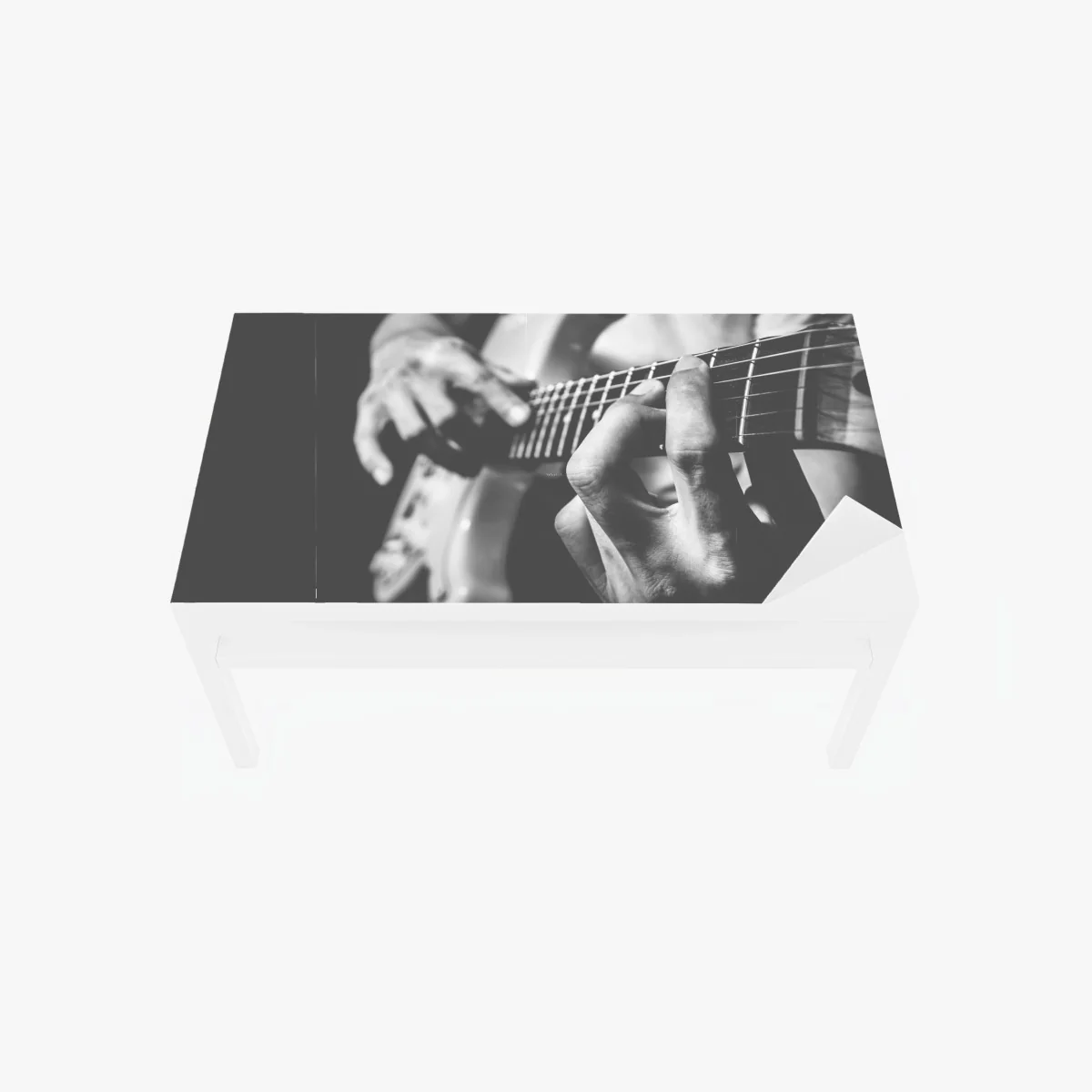 Tischaufkleber und Schreibtischaufkleber monochrome gitarre nahaufnahme – Wallnifity® Tischaufkleber und Schreibtischaufkleber monochrome gitarre nahaufnahme – Wallnifity®