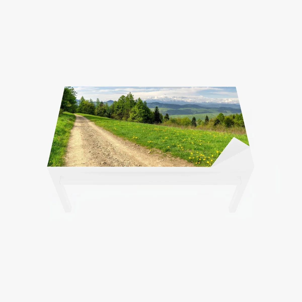 Tischaufkleber und Schreibtischaufkleber Gorce frühlingspfad – Wallnifity® Tischaufkleber und Schreibtischaufkleber Gorce frühlingspfad – Wallnifity®