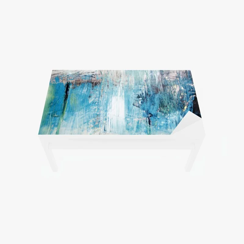 Tischaufkleber und Schreibtischaufkleber türkis abstrakte ölstruktur