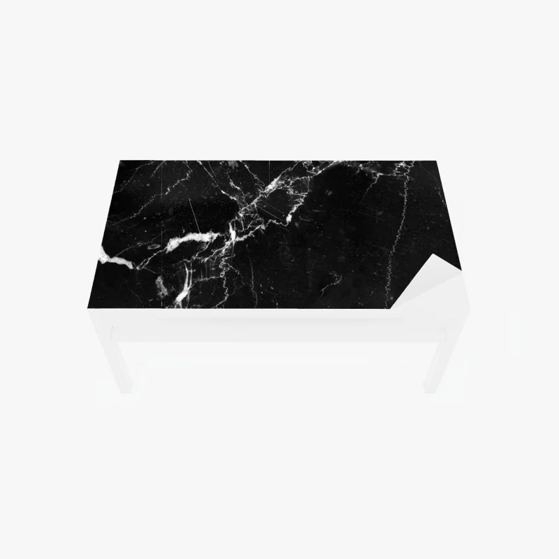 Tischaufkleber und Schreibtischaufkleber schwarzer marmor mit adern