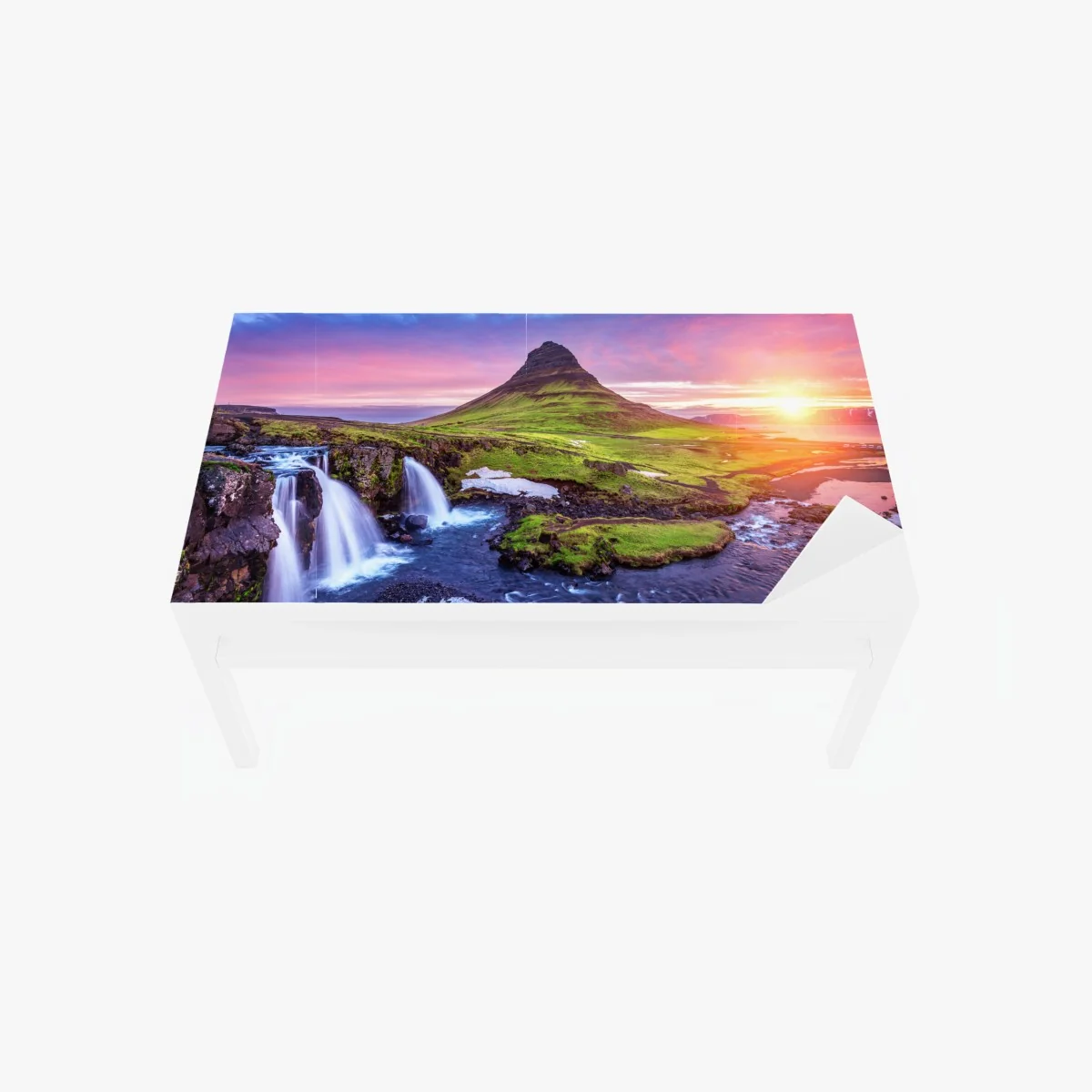 Tischaufkleber und Schreibtischaufkleber Kirkjufell bei sonnenaufgang – Wallnifity® Tischaufkleber und Schreibtischaufkleber Kirkjufell bei sonnenaufgang – Wallnifity®