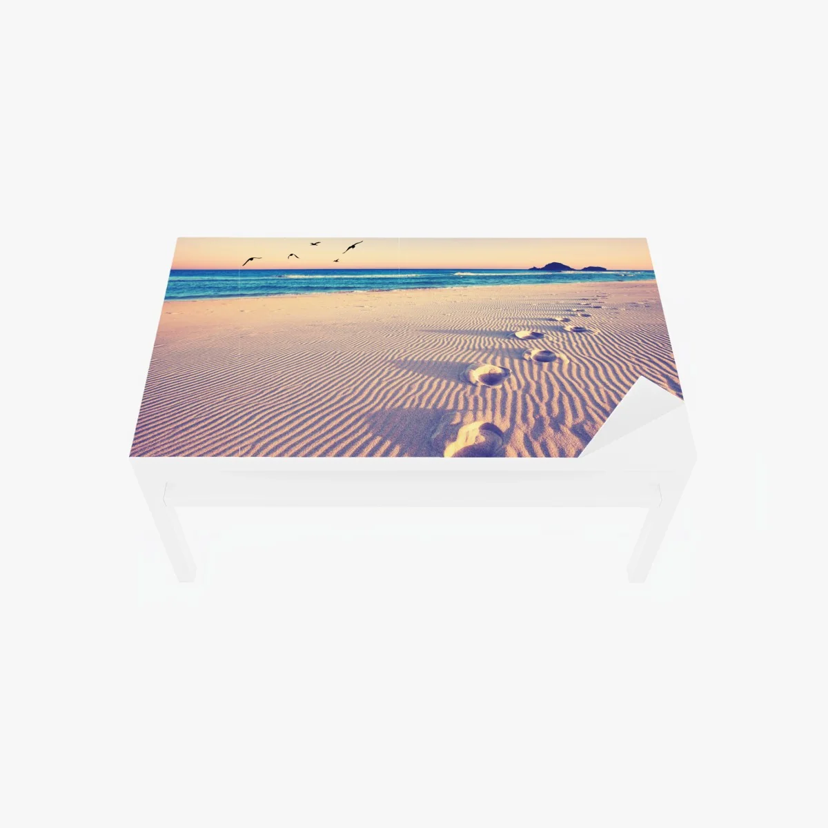 Tischaufkleber und Schreibtischaufkleber magische fußspuren am sommerstrand – Wallnifity® Tischaufkleber und Schreibtischaufkleber magische fußspuren am sommerstrand – Wallnifity®