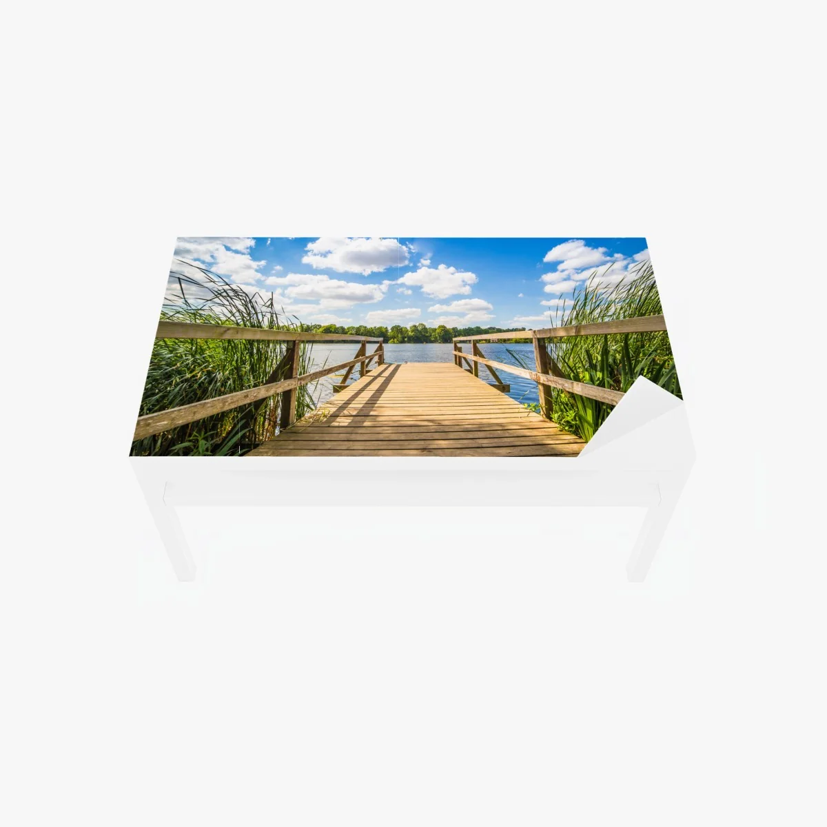 Tischaufkleber und Schreibtischaufkleber sonniger steg am see – Wallnifity® Tischaufkleber und Schreibtischaufkleber sonniger steg am see – Wallnifity®