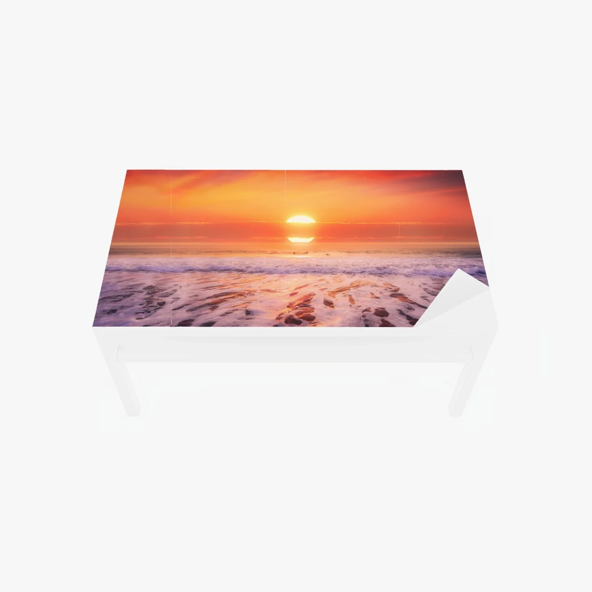 Tischaufkleber und Schreibtischaufkleber goldener sonnenuntergang über ruhigem strand – Wallnifity® Tischaufkleber und Schreibtischaufkleber goldener sonnenuntergang über ruhigem strand – Wallnifity®