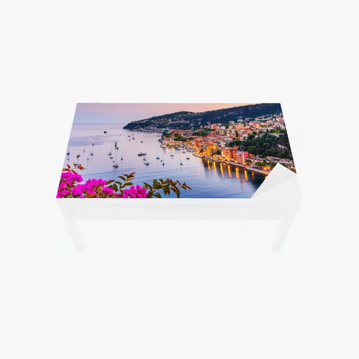 Tischaufkleber und Schreibtischaufkleber sonnenuntergang über Villefranche-sur-Mer – Wallnifity®