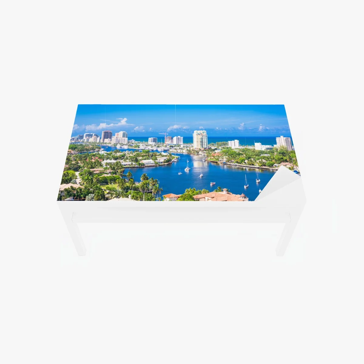 Tischaufkleber und Schreibtischaufkleber Fort Lauderdale stadtskyline am meer – Wallnifity® Tischaufkleber und Schreibtischaufkleber Fort Lauderdale stadtskyline am meer – Wallnifity®