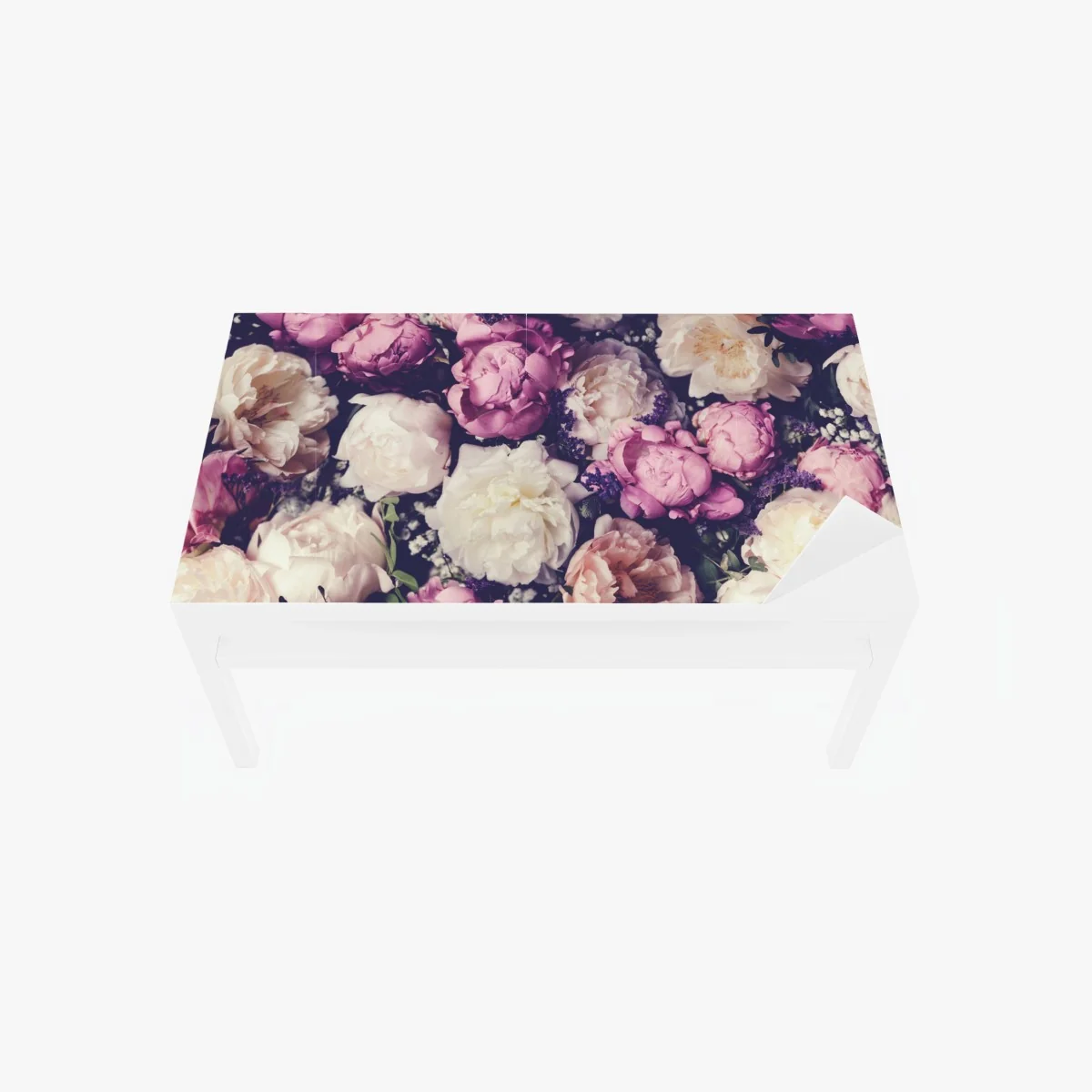 Tischaufkleber und Schreibtischaufkleber romantischer pfingstrosenstrauß in pastelltönen – Wallnifity® Tischaufkleber und Schreibtischaufkleber romantischer pfingstrosenstrauß in pastelltönen – Wallnifity®