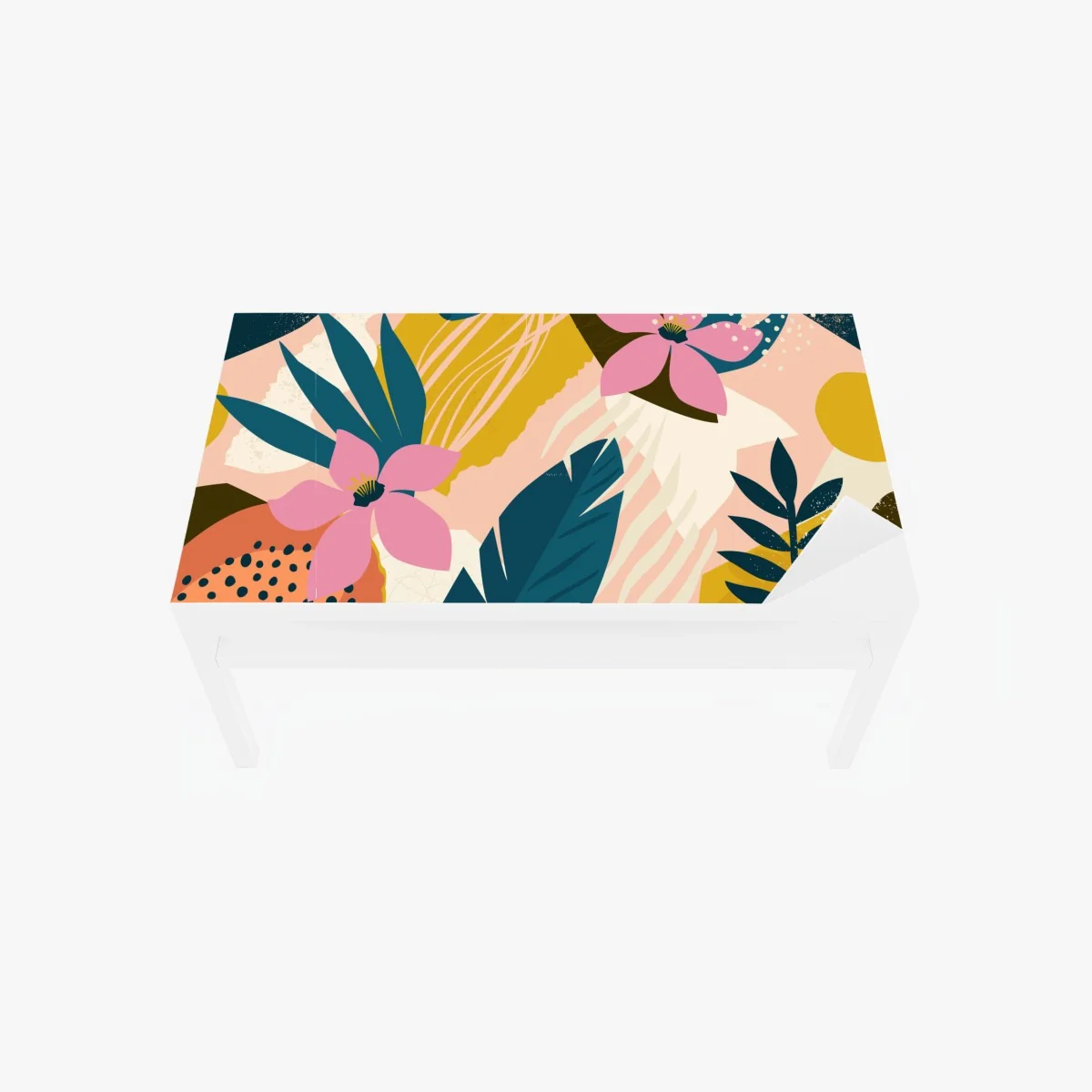 Tischaufkleber und Schreibtischaufkleber tropisches abstraktes blumenmotiv – Wallnifity® Tischaufkleber und Schreibtischaufkleber tropisches abstraktes blumenmotiv – Wallnifity®