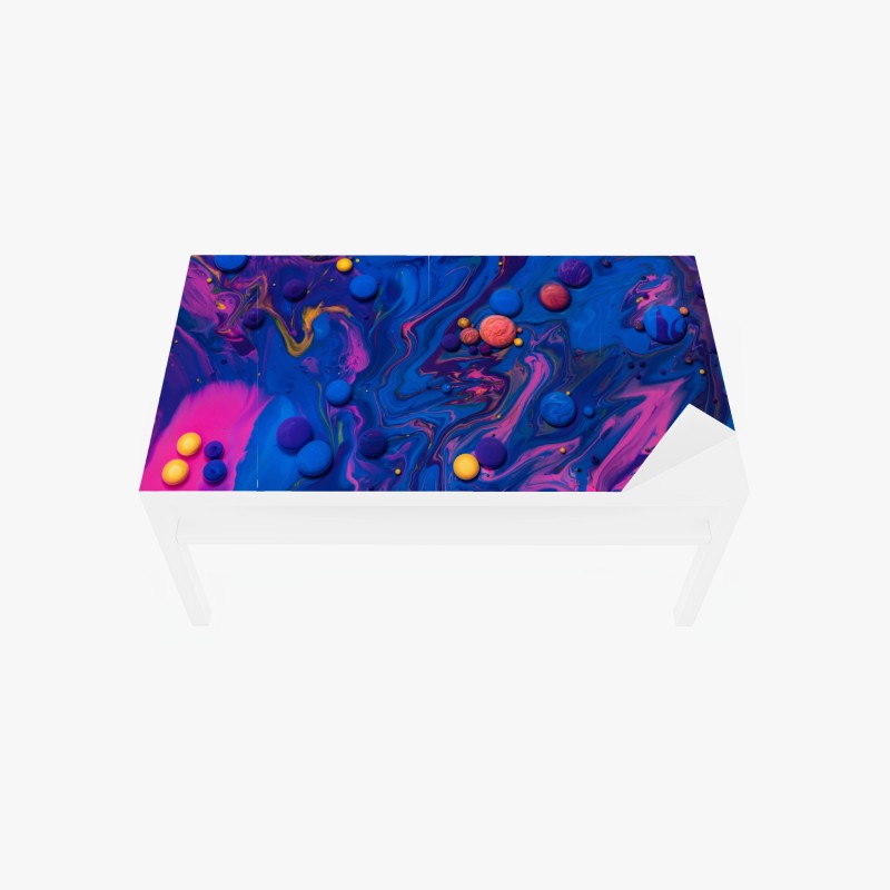 Tischaufkleber und Schreibtischaufkleber lebendige kosmische farbwirbel