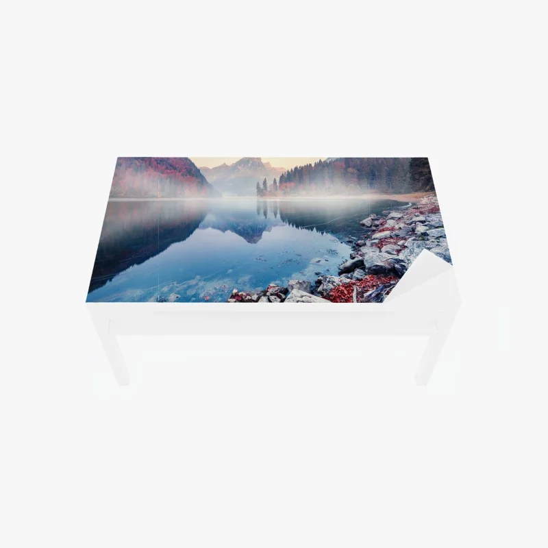 Tischaufkleber und Schreibtischaufkleber dunkelblaue marmor-abstraktion mit goldenen adern – Wallnifity®