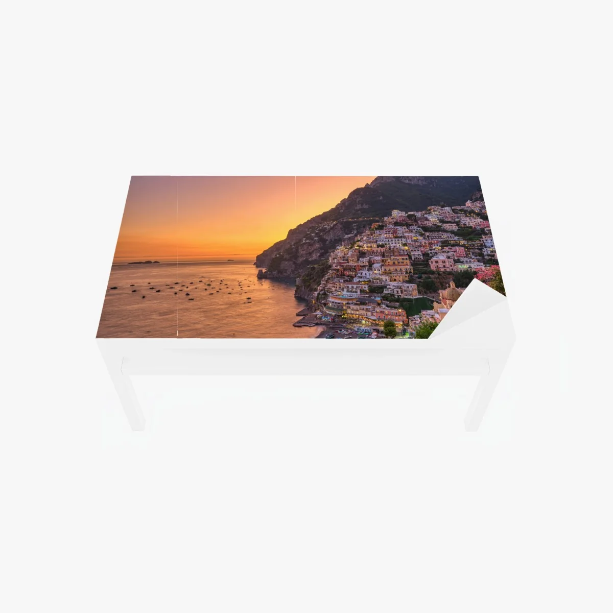 Tischaufkleber und Schreibtischaufkleber sonnenuntergang über Positano, Amalfiküste – Wallnifity® Tischaufkleber und Schreibtischaufkleber sonnenuntergang über Positano, Amalfiküste – Wallnifity®