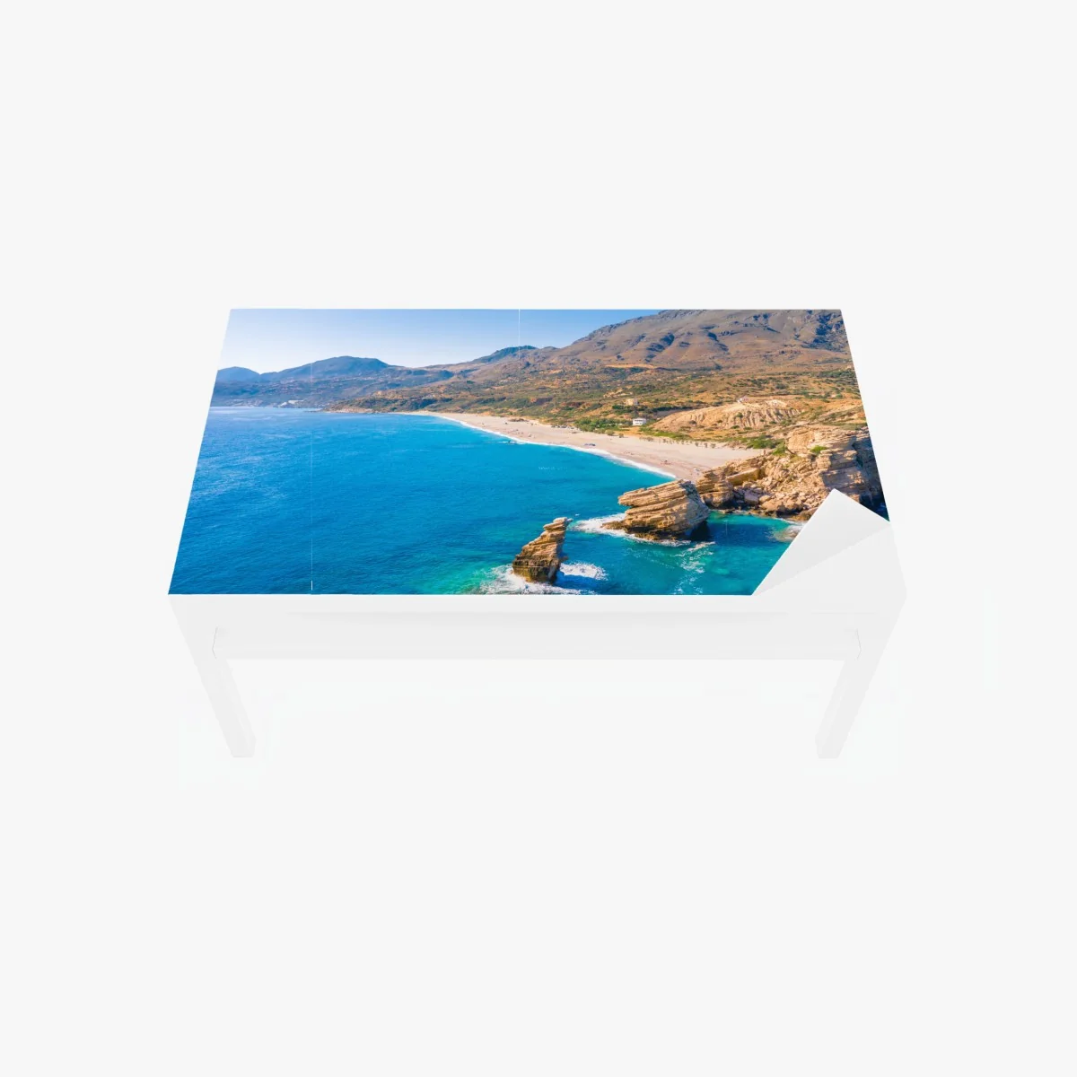 Tischaufkleber und Schreibtischaufkleber türkisfarbenes küstenpanorama – Wallnifity® Tischaufkleber und Schreibtischaufkleber türkisfarbenes küstenpanorama – Wallnifity®