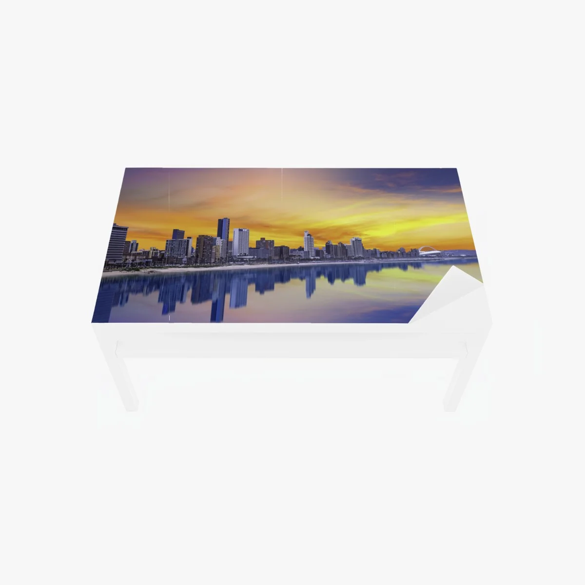 Tischaufkleber und Schreibtischaufkleber Durban dämmerung skyline am strand – Wallnifity® Tischaufkleber und Schreibtischaufkleber Durban dämmerung skyline am strand – Wallnifity®