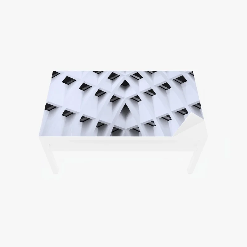 Tischaufkleber und Schreibtischaufkleber geometrisches gewölbtes deckenmuster