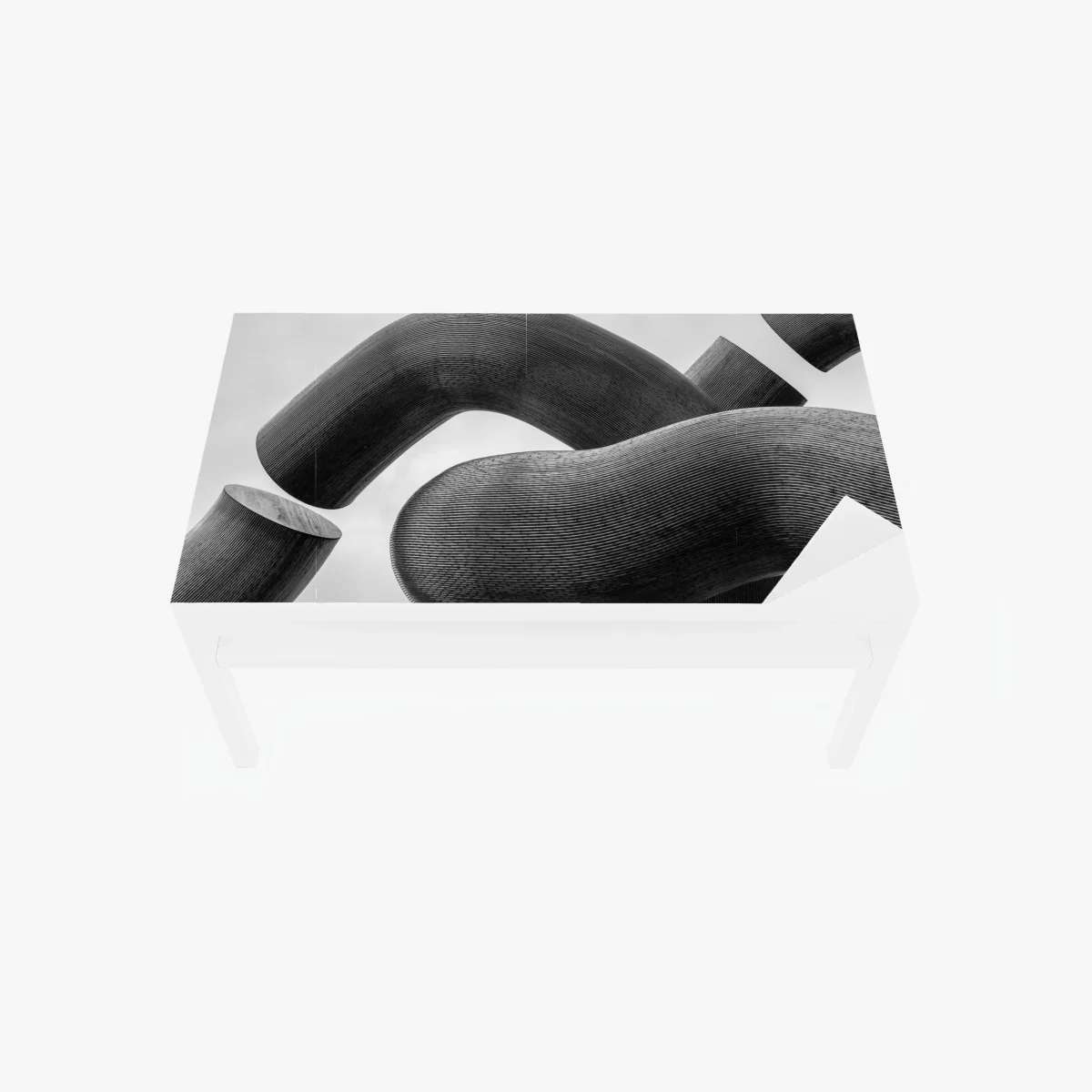 Tischaufkleber und Schreibtischaufkleber gekrümmte formen abstrakte skulptur in grau – Wallnifity® Tischaufkleber und Schreibtischaufkleber gekrümmte formen abstrakte skulptur in grau – Wallnifity®