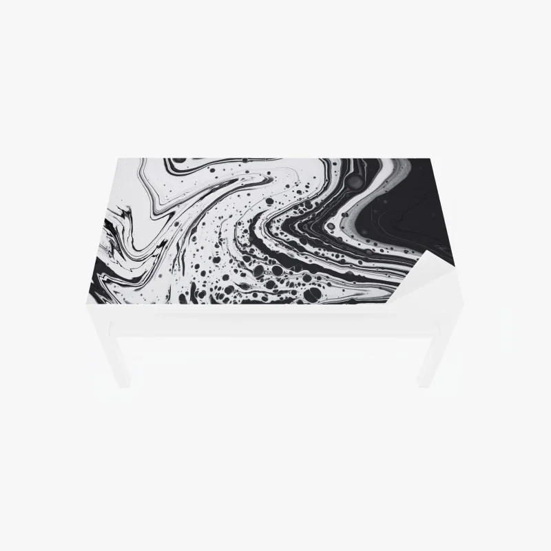 Tischaufkleber und Schreibtischaufkleber schwarzweißes spiralmuster – Wallnifity®