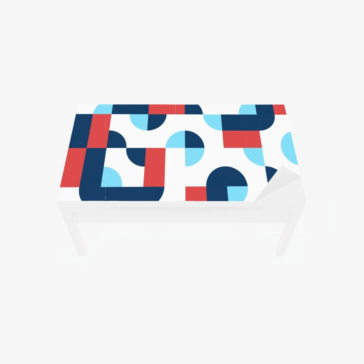 Tischaufkleber und Schreibtischaufkleber mutiges geometrisches muster in dunkelblau und koralle – Wallnifity® Tischaufkleber und Schreibtischaufkleber mutiges geometrisches muster in dunkelblau und koralle – Wallnifity®