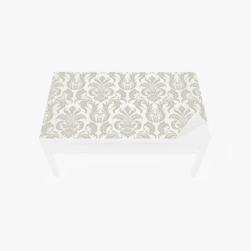 Tischaufkleber und Schreibtischaufkleber elegantes beiges damastmuster