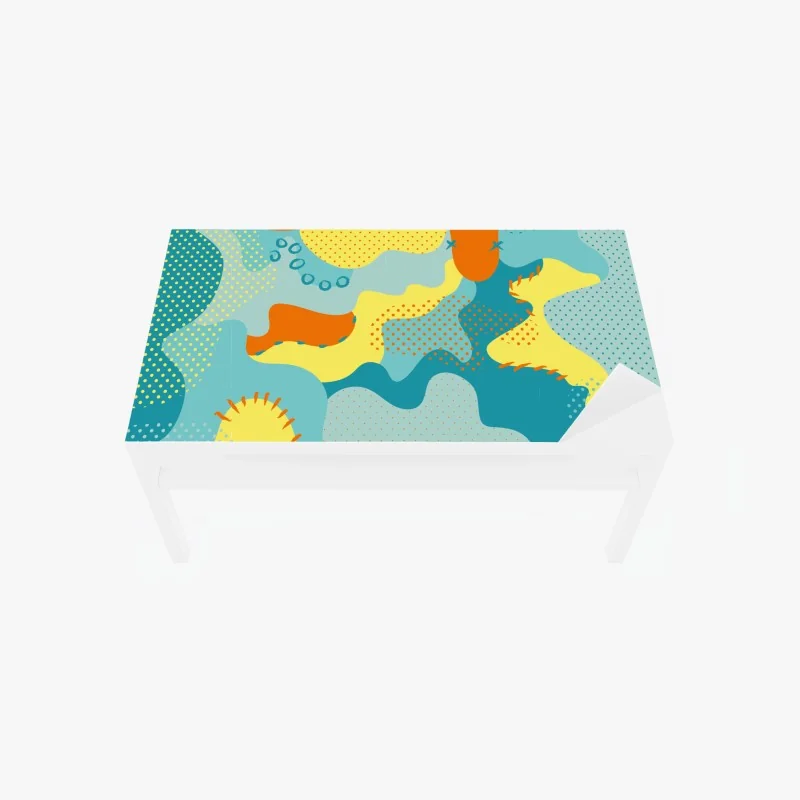 Tischaufkleber und Schreibtischaufkleber lebendige abstrakte pop-art-komposition