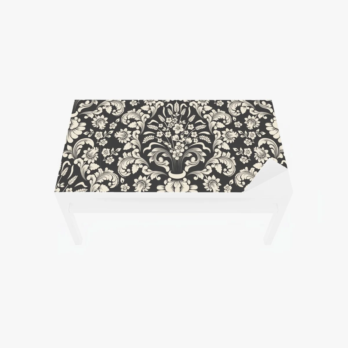 Tischaufkleber und Schreibtischaufkleber vintage blumiges damastmuster – Wallnifity® Tischaufkleber und Schreibtischaufkleber vintage blumiges damastmuster – Wallnifity®