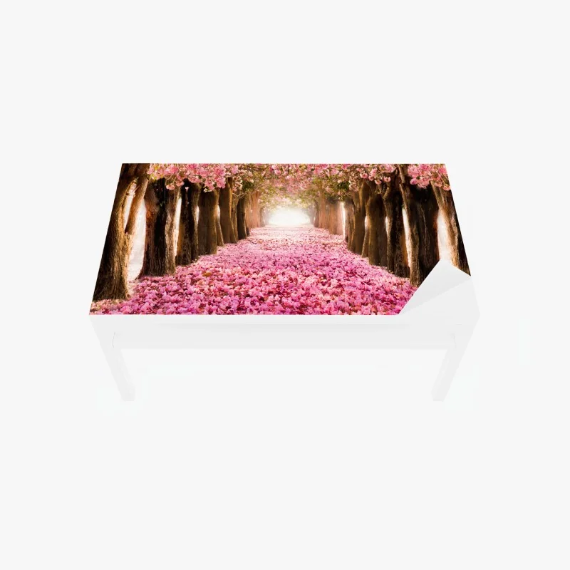 Tischaufkleber und Schreibtischaufkleber klassisches blaues toile blumenmuster – Wallnifity®