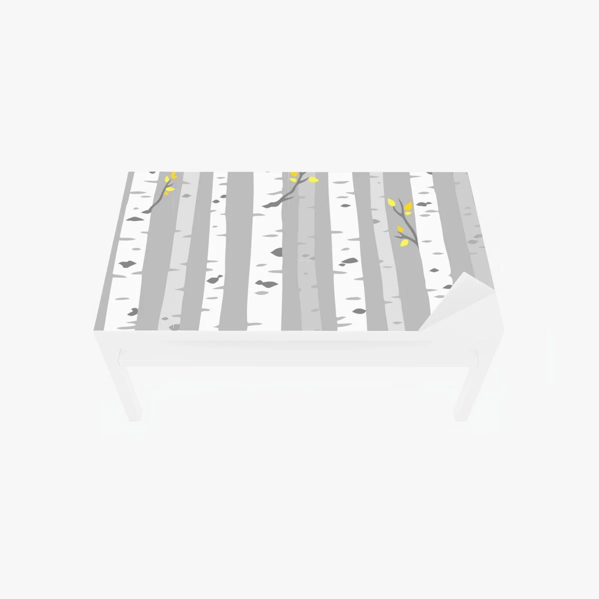 Tischaufkleber und Schreibtischaufkleber skandinavischer birkenwald – Wallnifity®