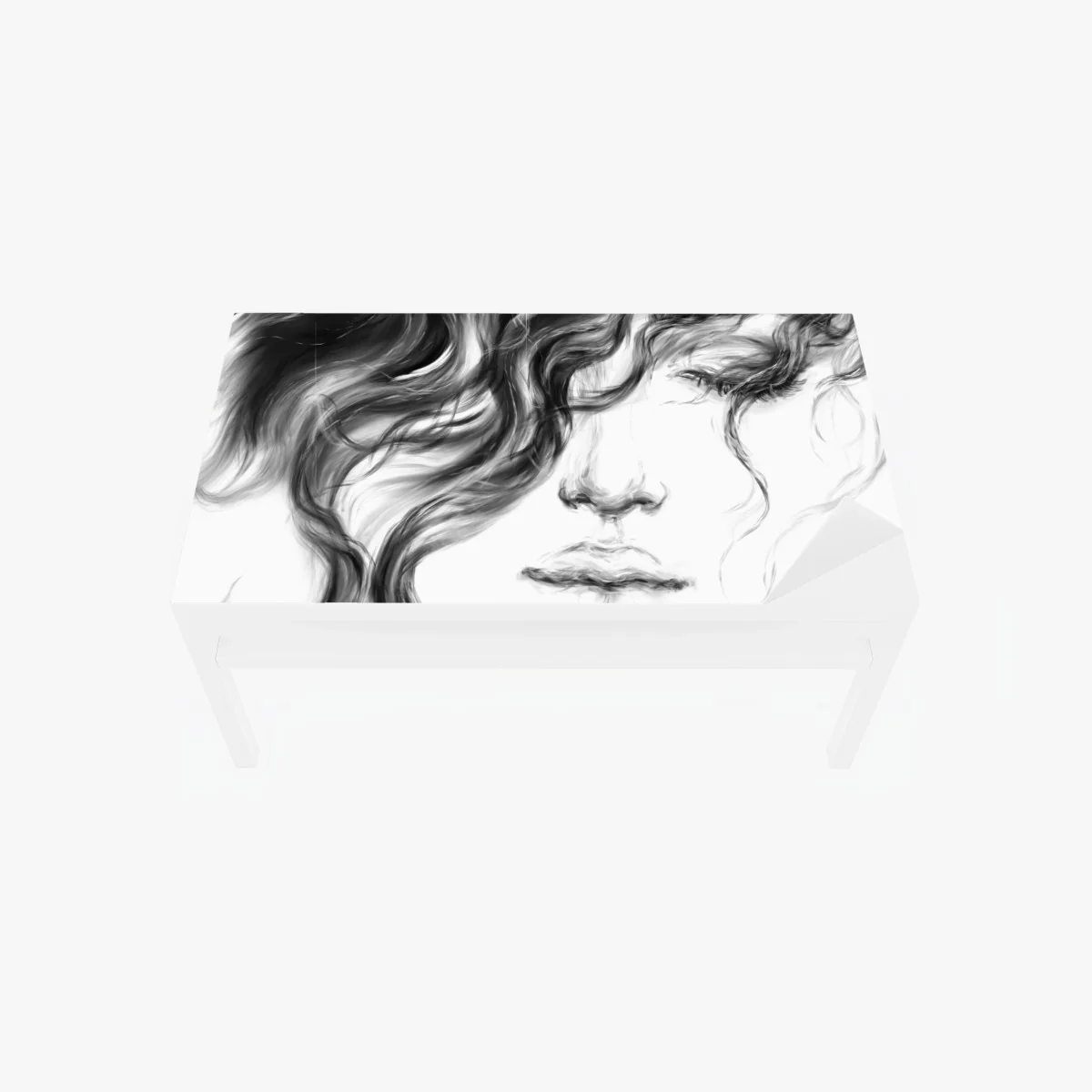 Tischaufkleber und Schreibtischaufkleber ätherisches monochromes porträt – Wallnifity® Tischaufkleber und Schreibtischaufkleber ätherisches monochromes porträt – Wallnifity®