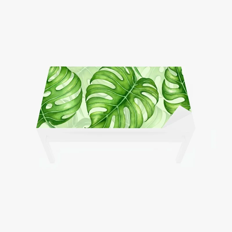 Tischaufkleber und Schreibtischaufkleber aquarell monstera blättermuster