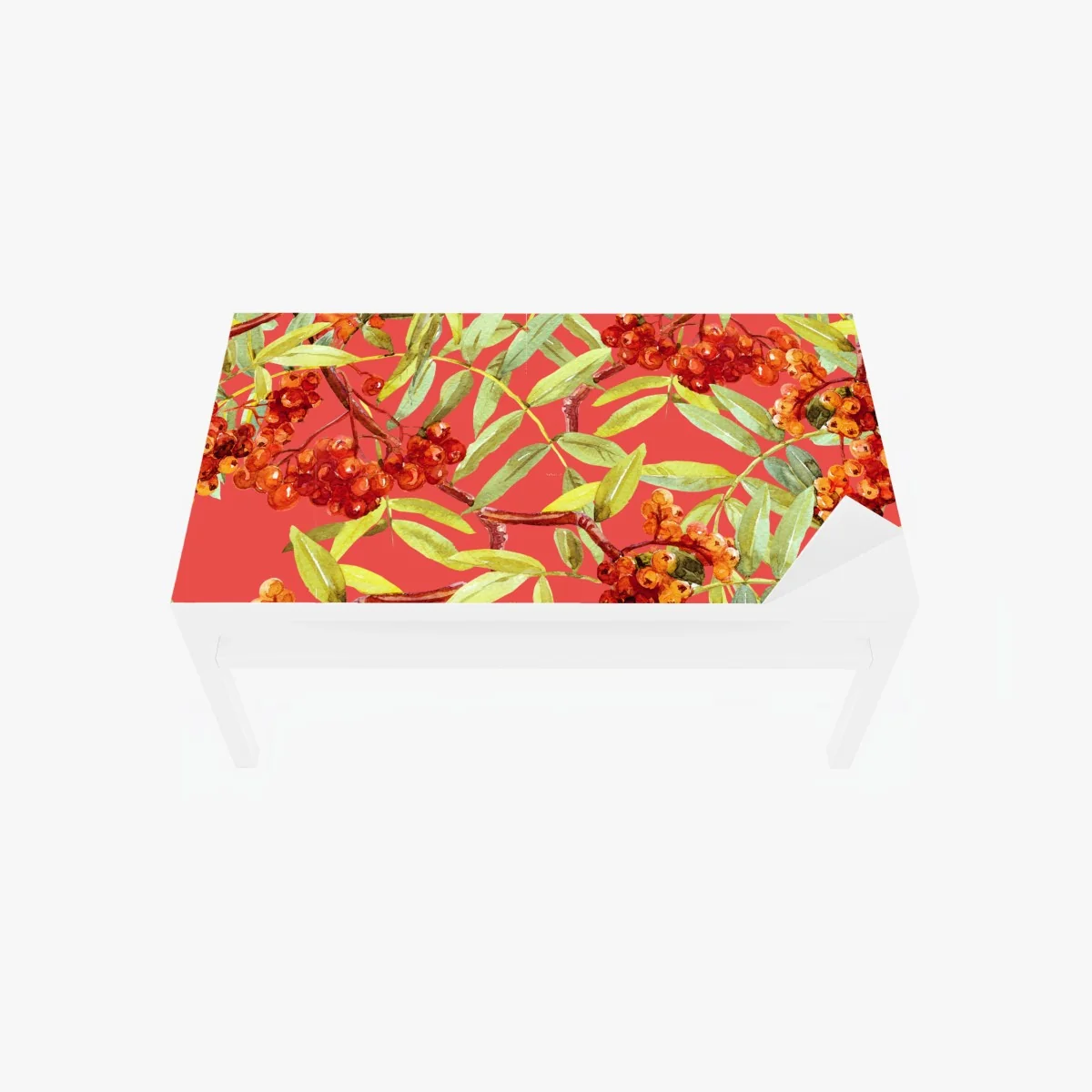 Tischaufkleber und Schreibtischaufkleber aquarellmuster mit vogelbeeren – Wallnifity® Tischaufkleber und Schreibtischaufkleber aquarellmuster mit vogelbeeren – Wallnifity®