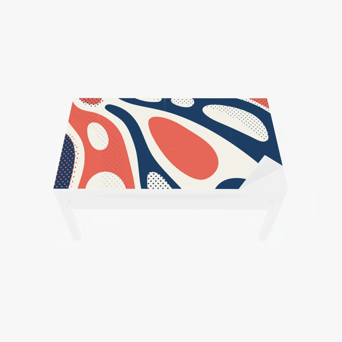 Tischaufkleber und Schreibtischaufkleber retro korallenrot und marineblau abstraktes muster – Wallnifity® Tischaufkleber und Schreibtischaufkleber retro korallenrot und marineblau abstraktes muster – Wallnifity®