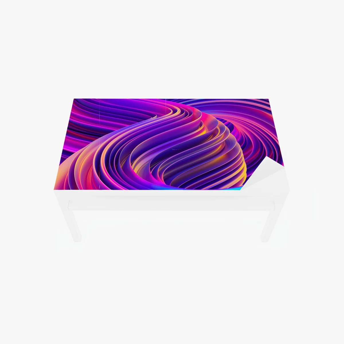 Tischaufkleber und Schreibtischaufkleber leuchtender lila 3d bandwirbel – Wallnifity® Tischaufkleber und Schreibtischaufkleber leuchtender lila 3d bandwirbel – Wallnifity®