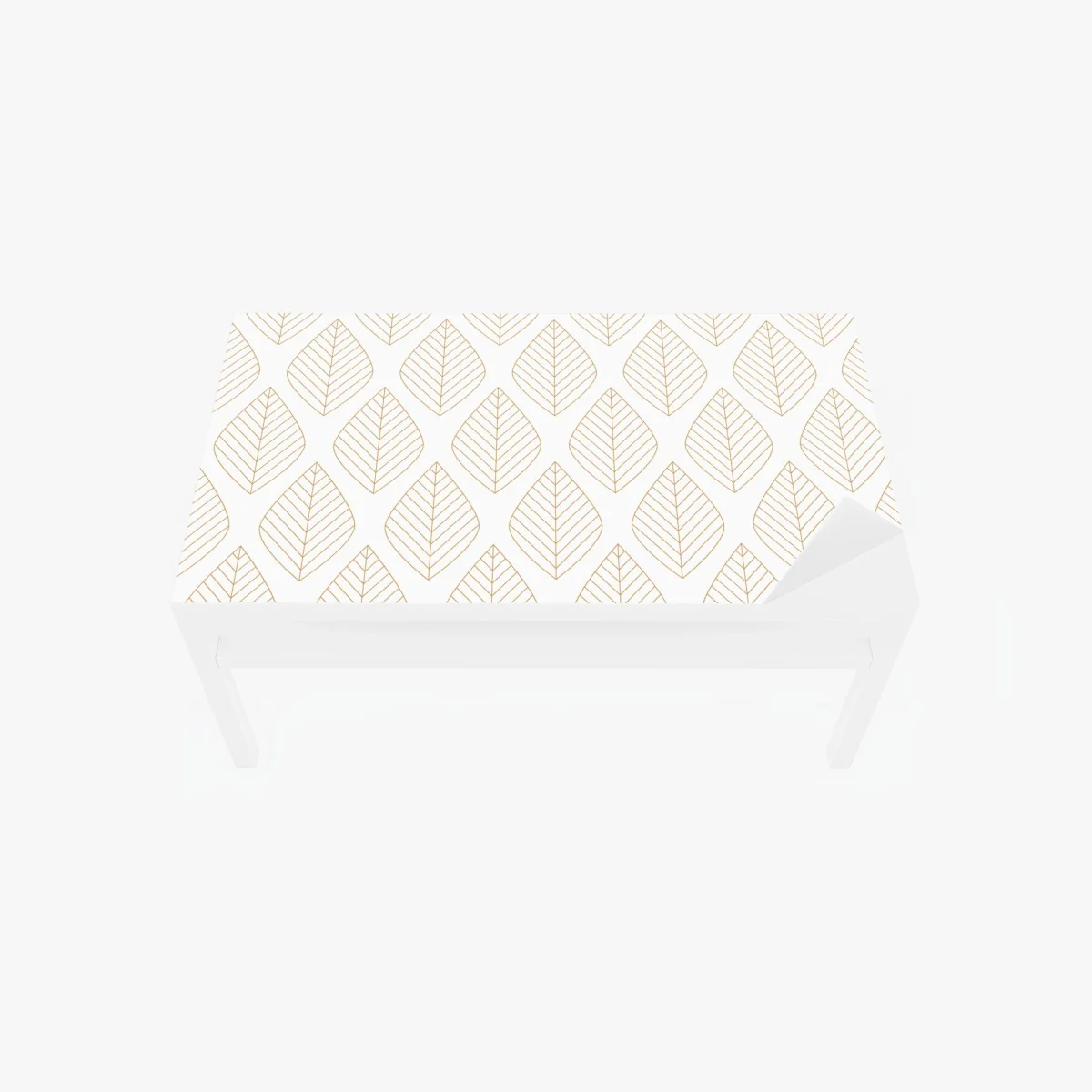 Tischaufkleber und Schreibtischaufkleber elegantes goldenes geometrisches blattmuster – Wallnifity®
