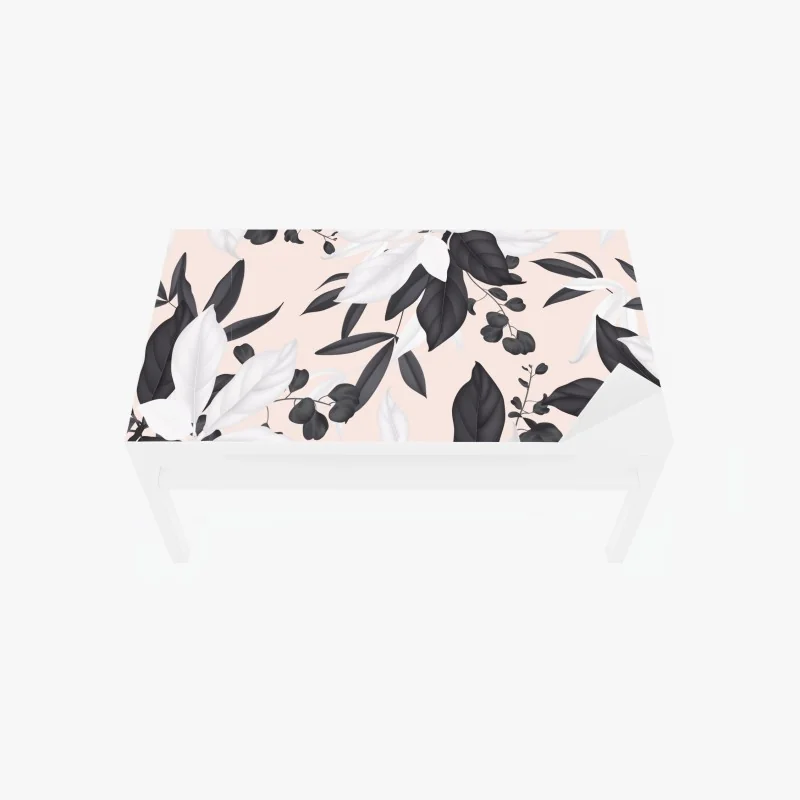 Tischaufkleber und Schreibtischaufkleber zarte pastell botanische blätter