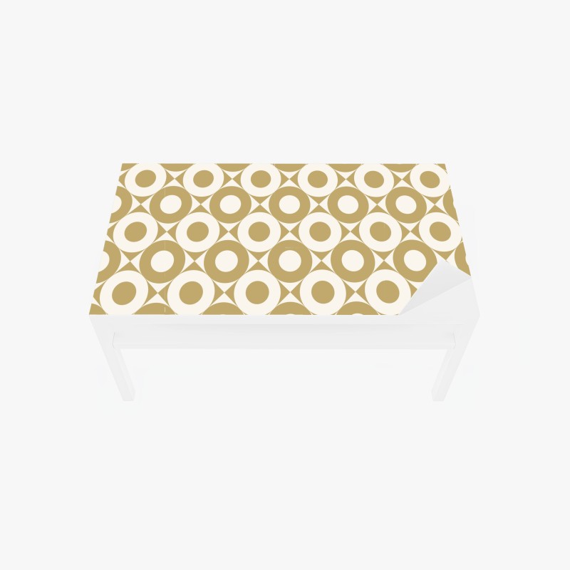 Tischaufkleber und Schreibtischaufkleber goldenes geometrisches kreismuster