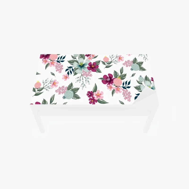 Tischaufkleber und Schreibtischaufkleber pastell blumenmuster